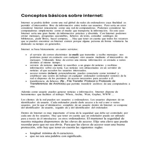 Conceptos básicos sobre internet 123