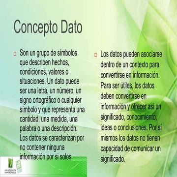 Conceptos dato informacion conocimiento