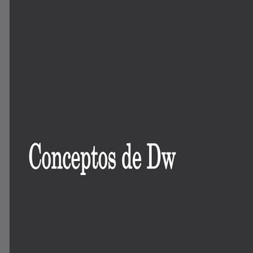 Conceptos de dw