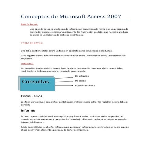 Elementos básicos de Access 2007 | PPTX