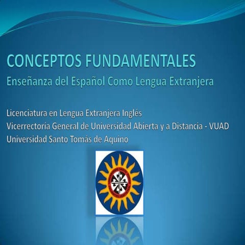 CONCEPTOS BÁSICOS PARA LA ENSEÑANZA DE L2 - CURSO E/LE 