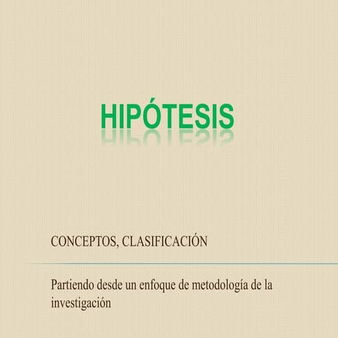 Conceptos hipotesis