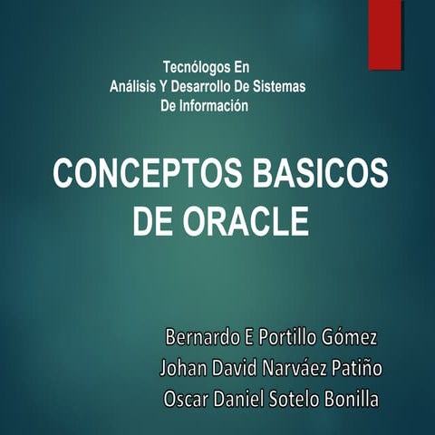 Conceptos Basicos Oracle