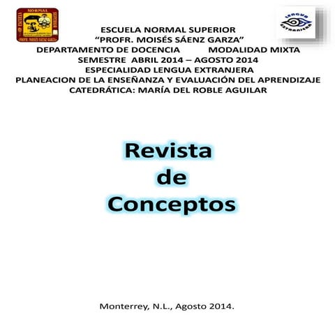 REVISTA "PLANEACIÓN DE LA ENSEÑANZA Y EVALUACIÓN EDUCATIVA"