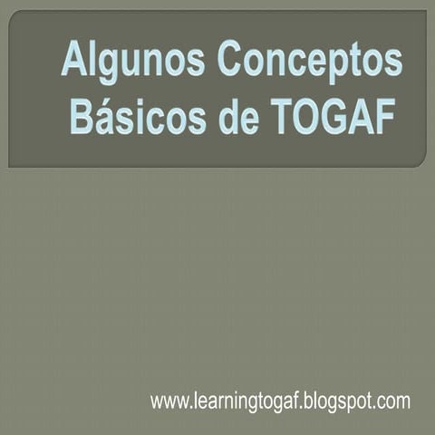 Conceptos togaf