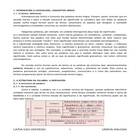 Conceptos xerais lexicoloxía