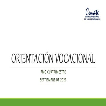presentacin sobre la orientacion vocacional | PPTX