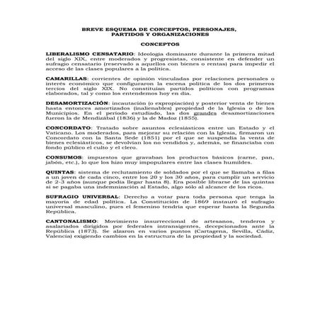 Conceptos y personajes