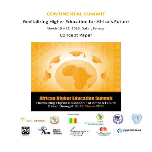 Concept paper for higher education summit