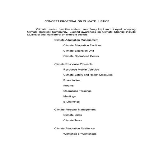 CONCEPT PROPOSAL ON CLIMATE JUSTICE PREPARED BY MA'AM MAIDA LYNN N. JAGUIT,RN...