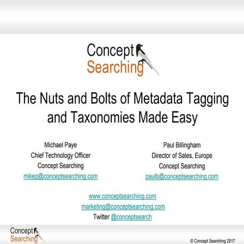 SharePoint Saturday London - The Nuts and Bolts of Metadata Tagging and Taxon...