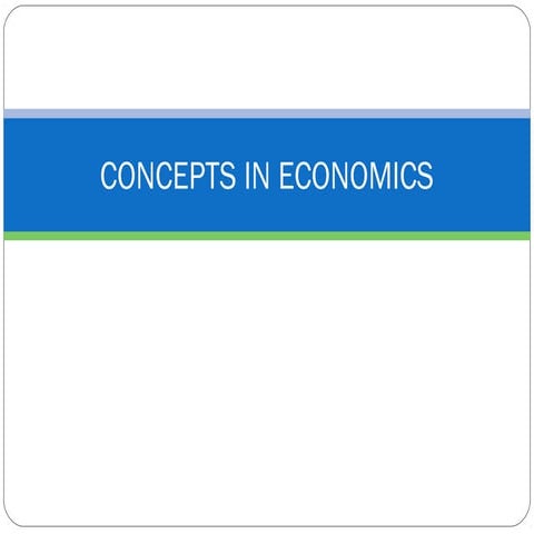 Concepts in economics