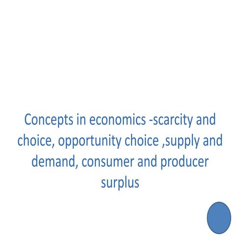 Concepts in economics | PPT