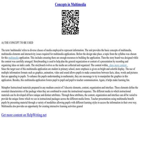 Concepts In Multimedia