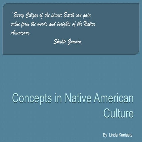 Concepts in native american culture