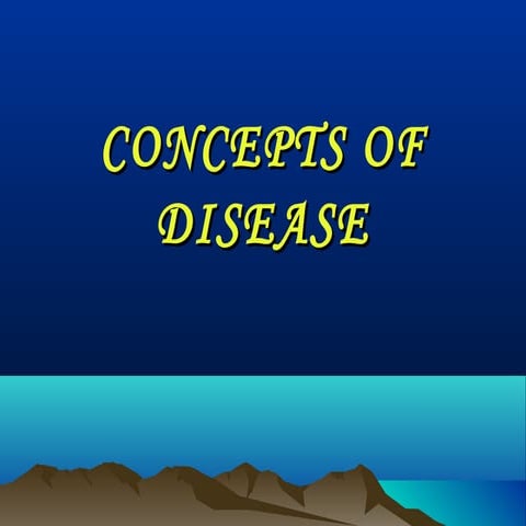 Concepts of disease