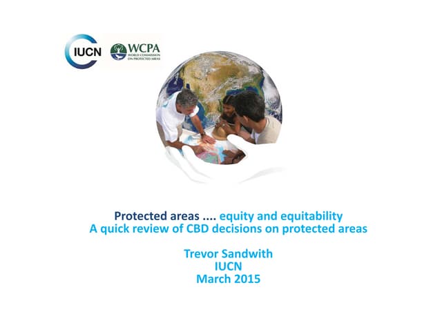 Equity workshop: Protected areas... equity and equitability - a quick review ...