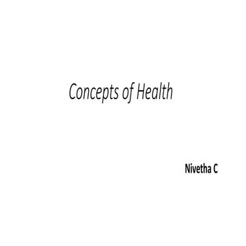 Concepts of health