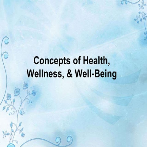 Concepts of health,