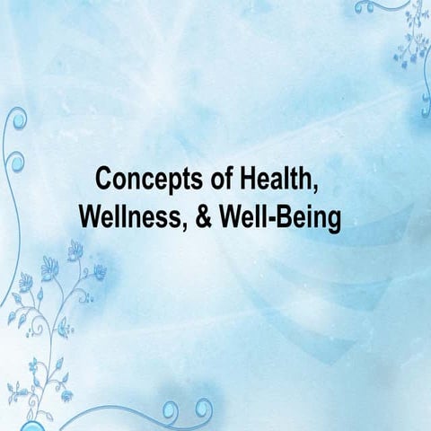 Concepts of Health  v.vvvvvvvvvvvvvvvvvvvvv