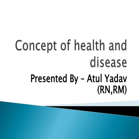 Concepts of health and disease