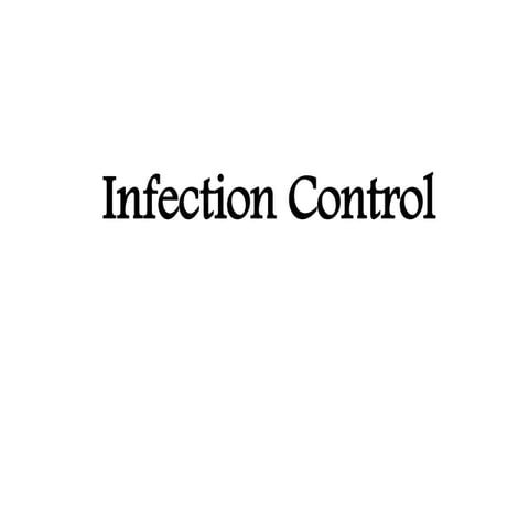Concepts of infection control