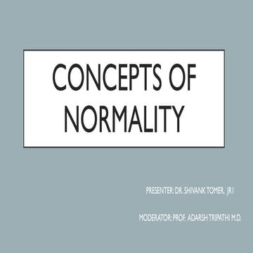 Theories Of Normality | PPTX