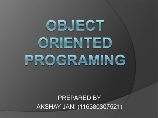 Concepts of oop