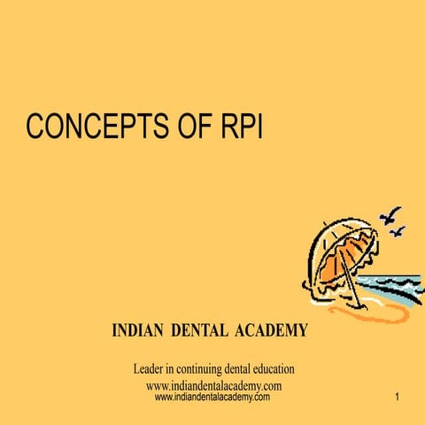 Concepts of rpi/ dental implantology courses