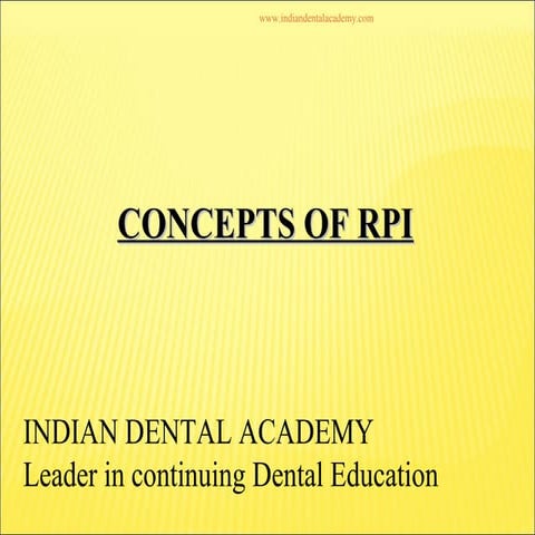 Concepts of rpi / dental implant courses by Indian dental academy    /orthodo...