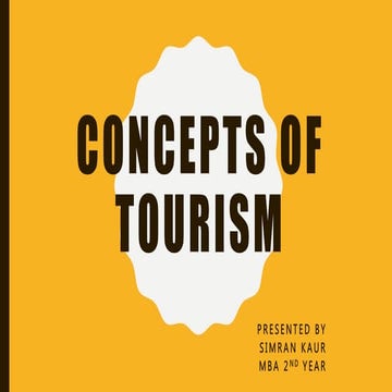 Concepts of tourism