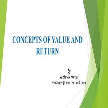Concepts of value and return