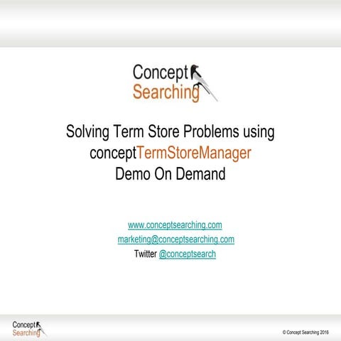 conceptTermStoreManager Demo On Demand