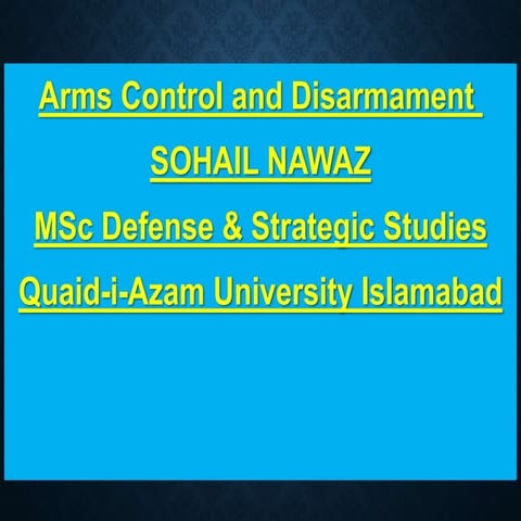 Conceptual  Arms Control And Disarmament