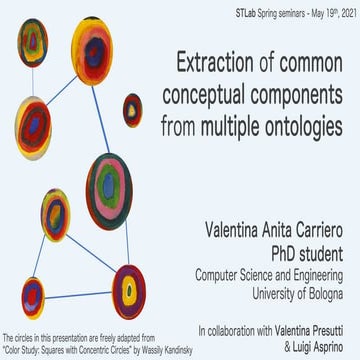 Extraction of common conceptual components from multiple ontologies