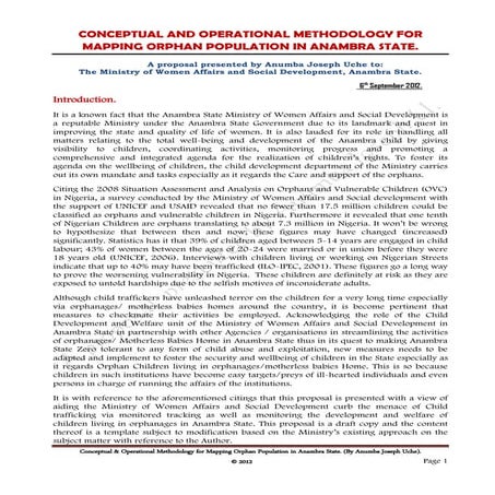Conceptual and Operational Methodology for Mapping Orphan Population in ...