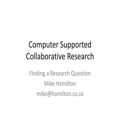 Conceptual collaborative research