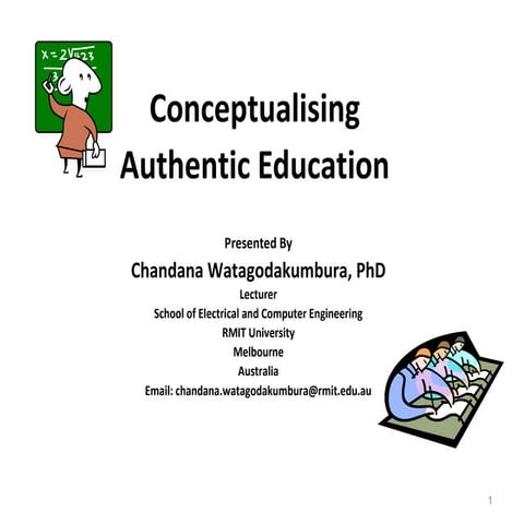Conceptualising authenticeducation