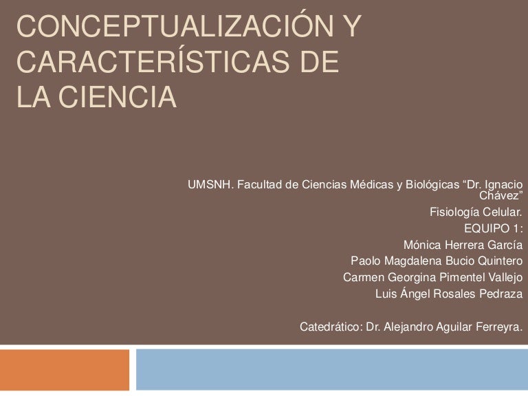 Conceptualización y características de la ciencia