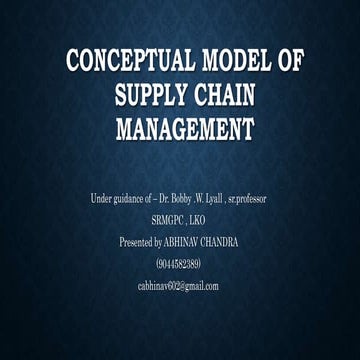 Conceptual model of supply chain management
