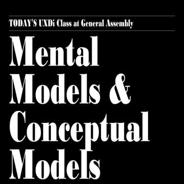 Conceptual models & Mental Models