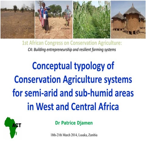 Conceptual typology of conservation agriculture systems for semi arid and sub...