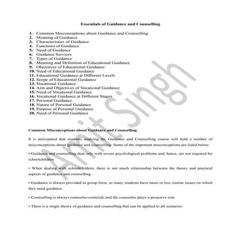 Conceptual understanding guidance