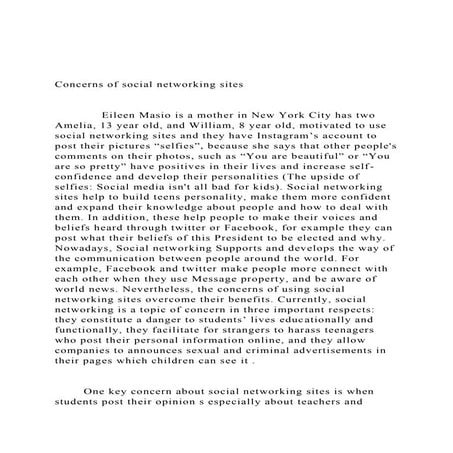 Concerns of social networking sites             Eileen M.docx