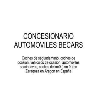 Concesionario automoviles becars