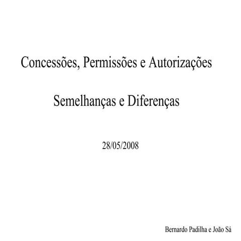 Concessões, permissões e_autorizações de serviços públicos | PPT