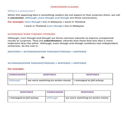 Concession Clauses