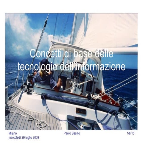 concetti base della tecnologia delle informazioni