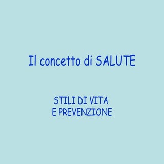 Concetto di salute