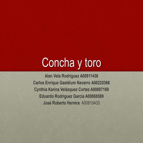 Concha y toro